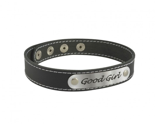 Чокер с белой строчкой Good Girl - Sitabella - купить с доставкой в Черкесске