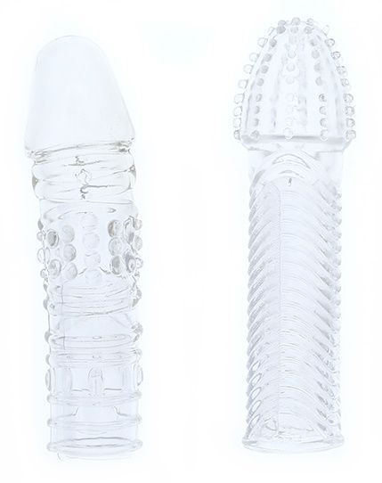 Комплект из 2 прозрачных насадок на пенис PENIS EXTENDER PACK - Dream Toys - в Черкесске купить с доставкой
