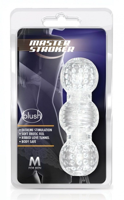 Прозрачный фигурный мастурбатор Master Stroker - Blush Novelties - в Черкесске купить с доставкой