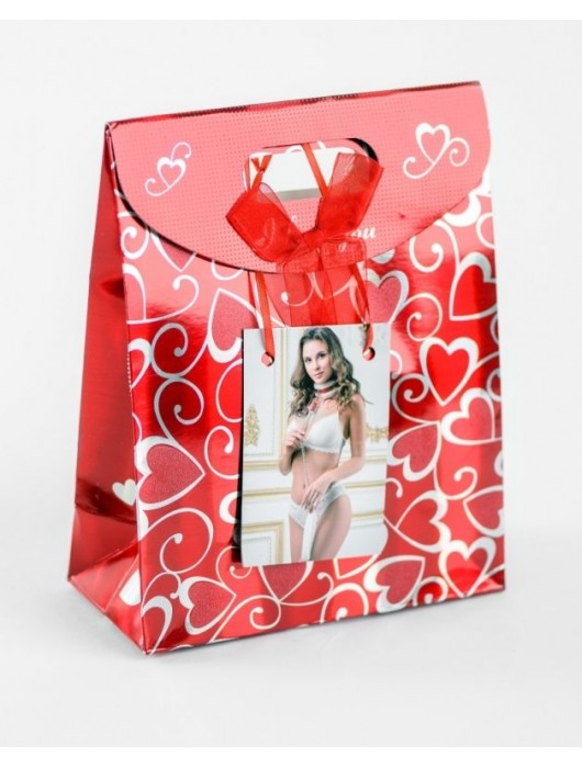 Бело-красный ошейник из натуральной кожи с нежным мехом - БДСМ Арсенал - купить с доставкой в Черкесске