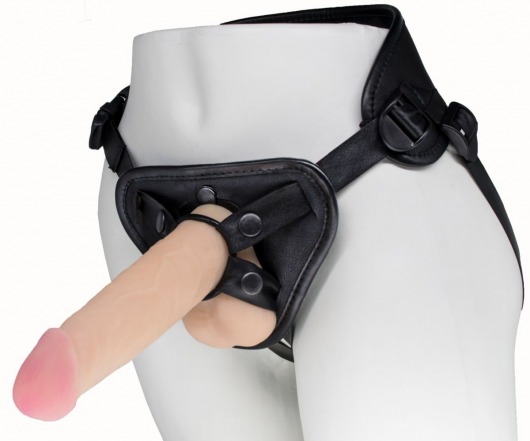 Пояс харнесс BEST UNI strap с 2 насадками - 18 и 22 см. - LOVETOY (А-Полимер) - купить с доставкой в Черкесске