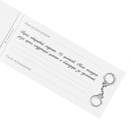 Эротическая игра-купоны «Чековая книжка. Накажи меня» - Сима-Ленд - купить с доставкой в Черкесске