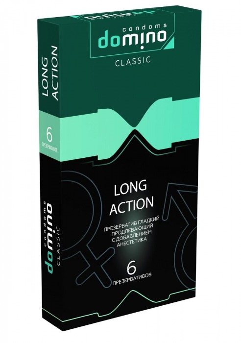 Презервативы с пролонгирующим эффектом DOMINO Classic Long action - 6 шт. - Domino - купить с доставкой в Черкесске