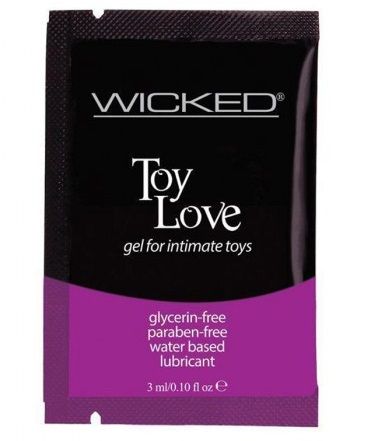 Лубрикант на водной основе для использования с игрушками WICKED Toy Love - 3 мл. - Wicked - купить с доставкой в Черкесске