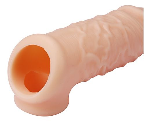 Телесная насадка EXTENDER WITH BALL STRAP 5.5 - 14 см. - Dream Toys - в Черкесске купить с доставкой