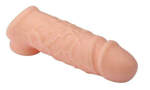 Телесная насадка EXTENDER WITH BALL STRAP 5.5 - 14 см. - Dream Toys - в Черкесске купить с доставкой