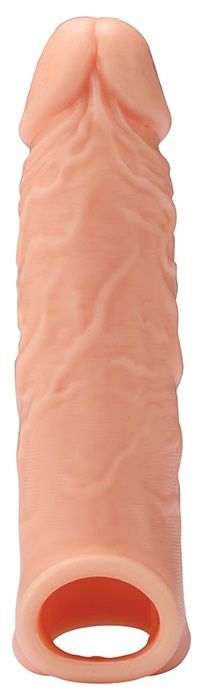 Телесная насадка EXTENDER WITH BALL STRAP 6.5 - 17 см. - Dream Toys - в Черкесске купить с доставкой