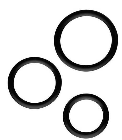 Набор из 3 эрекционных колец SILICONE COCKRINGS - Dream Toys - в Черкесске купить с доставкой