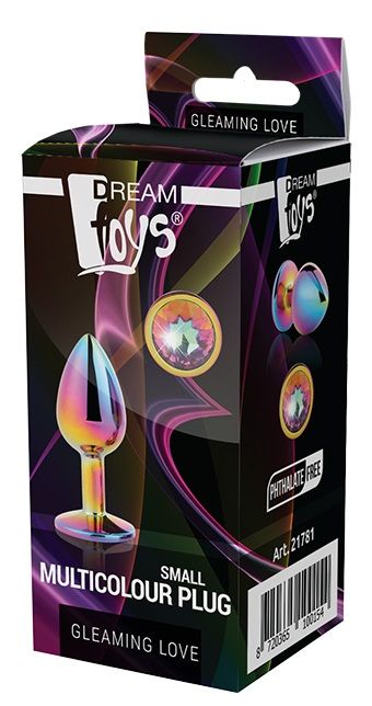 Голографическая анальная втулка с радужным кристаллом - 7,1 см. - Dream Toys - купить с доставкой в Черкесске