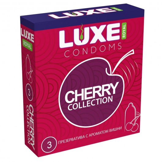Презервативы с ароматом вишни LUXE Royal Cherry Collection - 3 шт. - Luxe - купить с доставкой в Черкесске