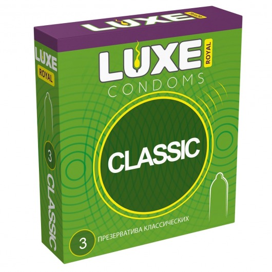 Гладкие презервативы LUXE Royal Classic - 3 шт. - Luxe - купить с доставкой в Черкесске