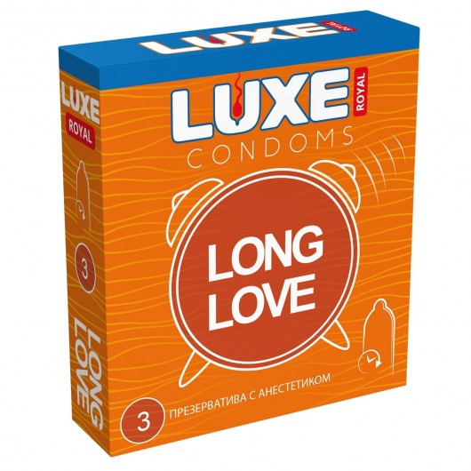 Презервативы с продлевающим эффектом LUXE Royal Long Love - 3 шт. - Luxe - купить с доставкой в Черкесске