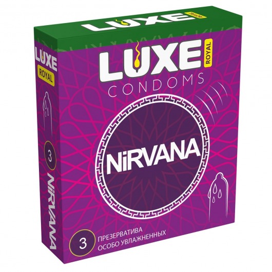 Презервативы с увеличенным количеством смазки LUXE Royal Nirvana - 3 шт. - Luxe - купить с доставкой в Черкесске
