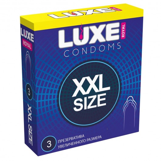 Презервативы увеличенного размера LUXE Royal XXL Size - 3 шт. - Luxe - купить с доставкой в Черкесске