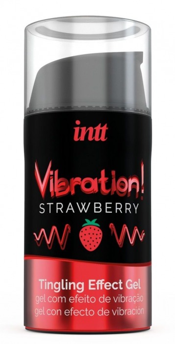 Жидкий интимный гель с эффектом вибрации Vibration! Strawberry - 15 мл. - INTT - купить с доставкой в Черкесске