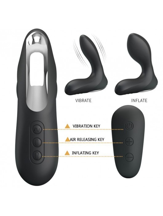 Массажер простаты Nasreddin с функцией расширения и пультом ДУ - 13,5 см. - Baile - в Черкесске купить с доставкой