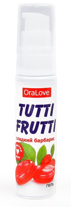 Гель-смазка Tutti-frutti со вкусом барбариса - 30 гр. - Биоритм - купить с доставкой в Черкесске