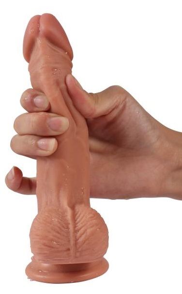Телесный реалистичный фаллоимитатор REAL с трусиками для страпона - 19,5 см. - Real - купить с доставкой в Черкесске