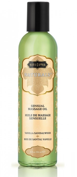 Массажное масло Naturals Vanilla Sandalwood с ароматом ванили и сандала - 236 мл. - Kama Sutra - купить с доставкой в Черкесске