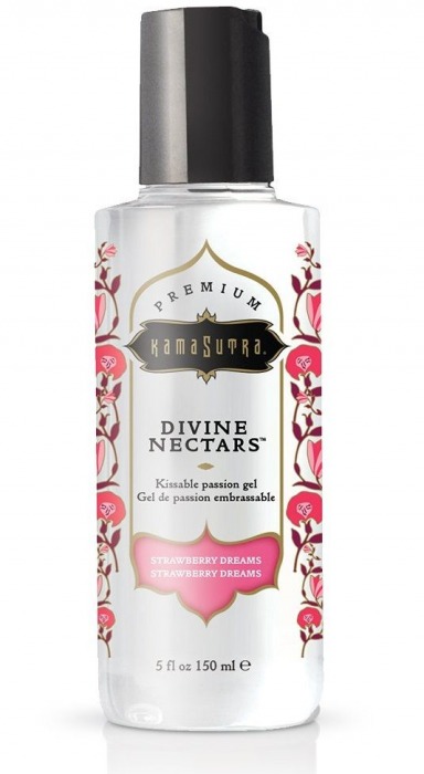 Гель-лубрикант на водной основе Divine Nectars Strawberry Dream с ароматом клубники - 150 мл. - Kama Sutra - купить с доставкой в Черкесске