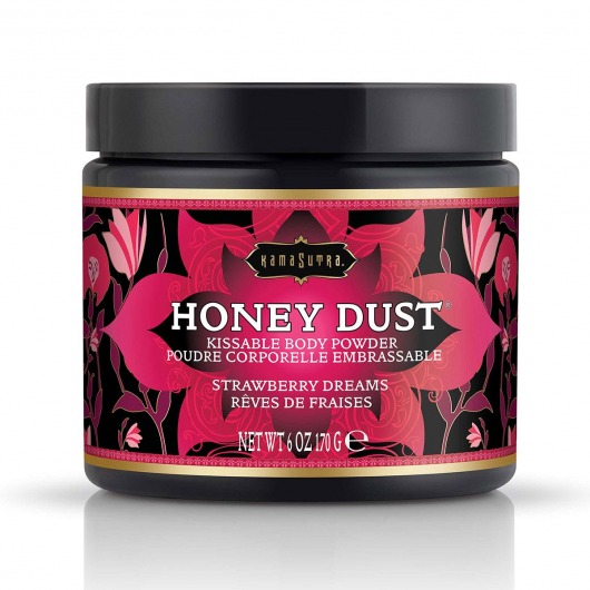 Пудра для тела Honey Dust Body Powder с ароматом клубники - 170 гр. - Kama Sutra - купить с доставкой в Черкесске