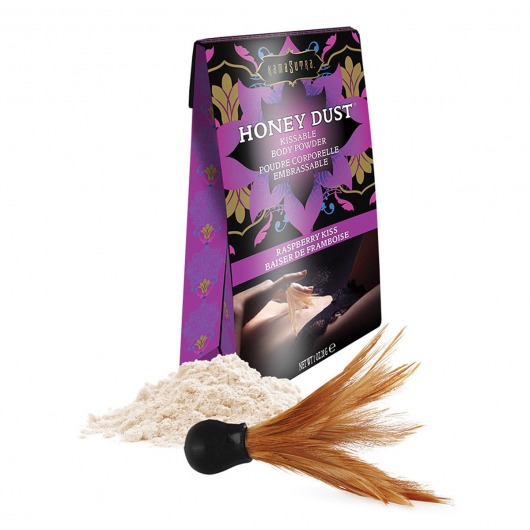 Пудра для тела Honey Dust Body Powder с ароматом малины - 28 гр. - Kama Sutra - купить с доставкой в Черкесске