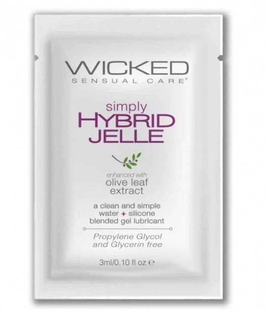 Гель-лубрикант на водно-силиконовой основе Simply Hybrid Jelle - 3 мл. - Wicked - купить с доставкой в Черкесске