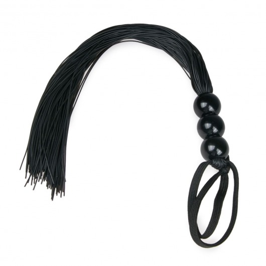 Черная силиконовая плеть Silicone Whip - 32 см. - Easy toys - купить с доставкой в Черкесске