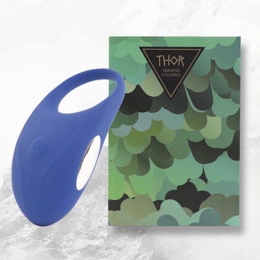 Синее кольцо с вибрацией Thor Cockring - FeelzToys - в Черкесске купить с доставкой