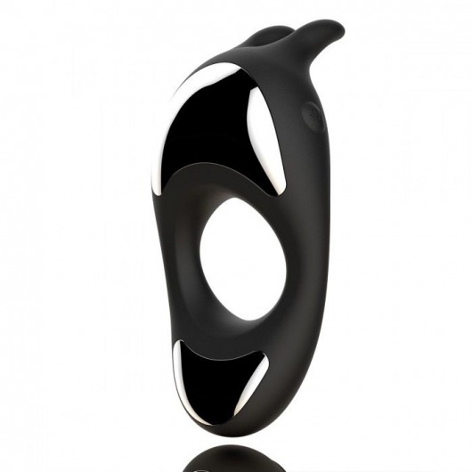 Черное эрекционное кольцо с двумя моторами Zeus Dual Vibe Cock Ring - FeelzToys - в Черкесске купить с доставкой