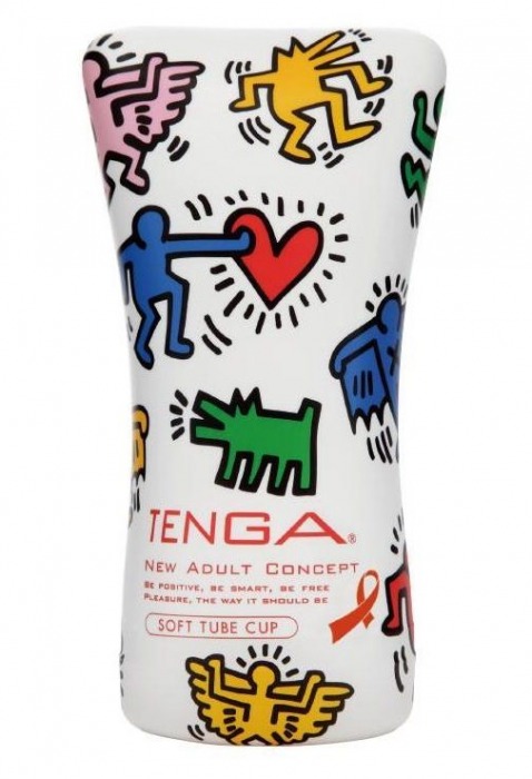 Мастурбатор-туба Keith Haring Soft Tube CUP - Tenga - в Черкесске купить с доставкой