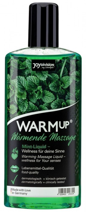 Массажное масло WARMup Mint с ароматом мяты - 150 мл. - Joy Division - купить с доставкой в Черкесске