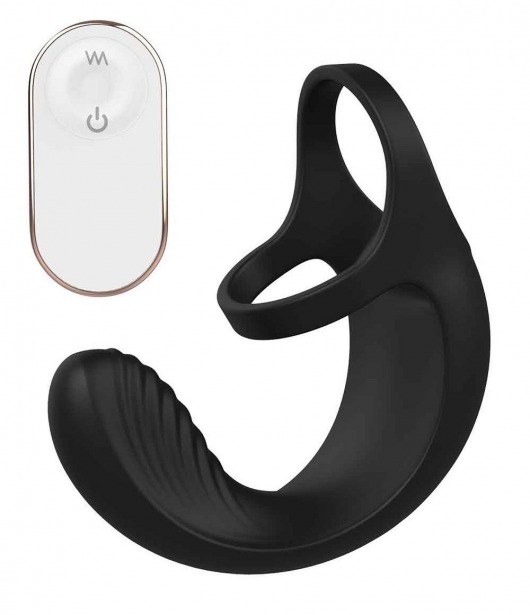 Черный анальный стимулятор с эрекционными кольцами Remote Couple Teaser - Dream Toys - в Черкесске купить с доставкой