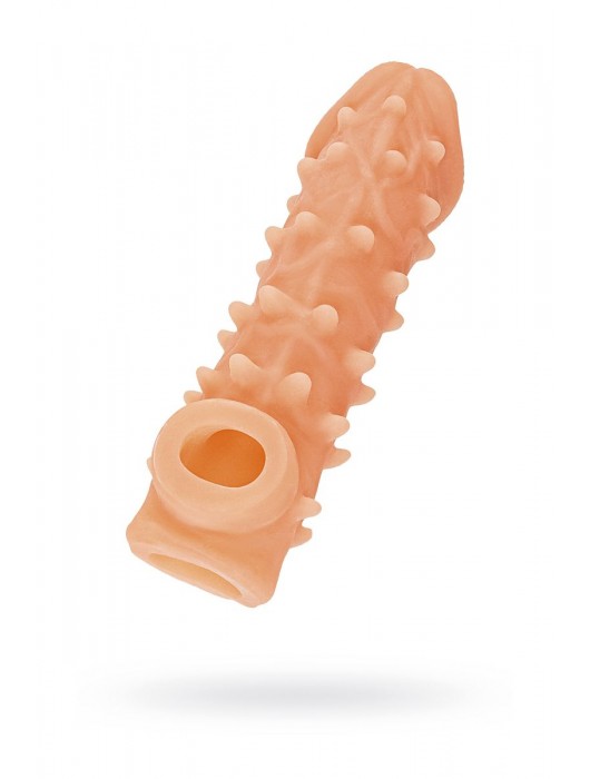 Телесная закрытая насадка с пупырышками Cock Sleeve Size S - 13,8 см. - KOKOS - в Черкесске купить с доставкой