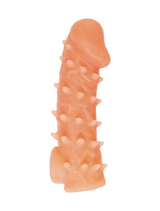 Телесная закрытая насадка с пупырышками Cock Sleeve Size S - 13,8 см. - KOKOS - в Черкесске купить с доставкой