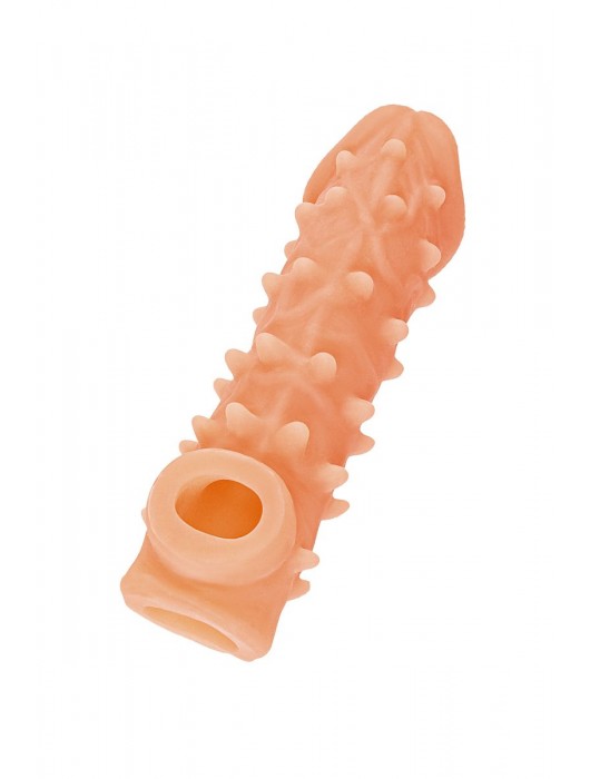 Телесная закрытая насадка с пупырышками Cock Sleeve Size S - 13,8 см. - KOKOS - в Черкесске купить с доставкой