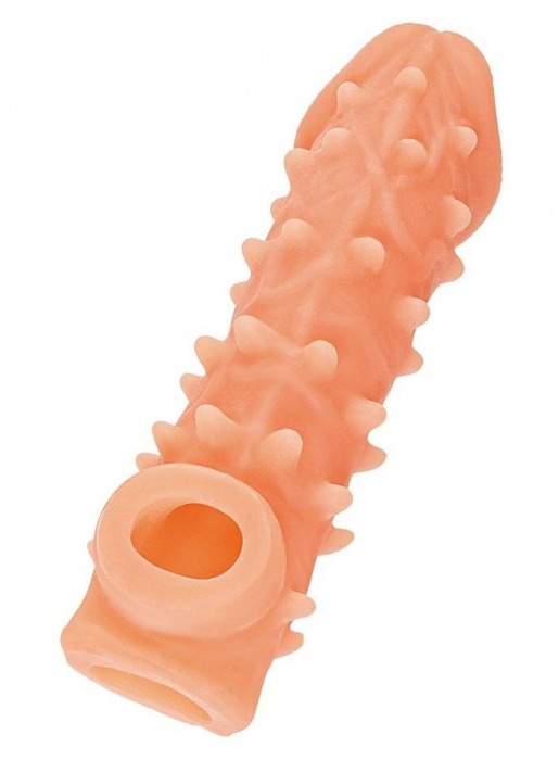 Телесная закрытая насадка с пупырышками Cock Sleeve Size L - 17,6 см. - KOKOS - в Черкесске купить с доставкой