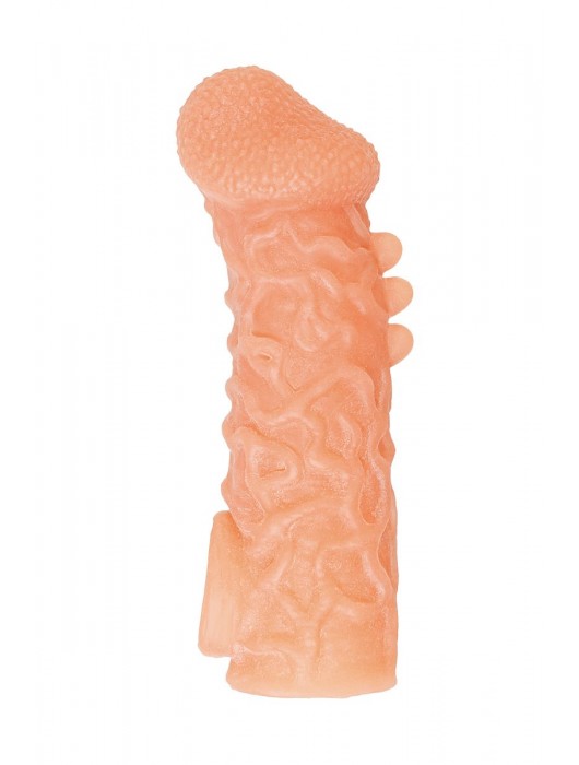 Телесная закрытая насадка с шершавой головкой Cock Sleeve Size S - 13,8 см. - KOKOS - в Черкесске купить с доставкой