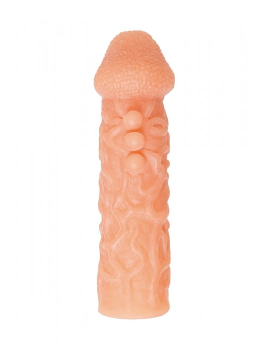 Телесная закрытая насадка с шершавой головкой Cock Sleeve Size S - 13,8 см. - KOKOS - в Черкесске купить с доставкой