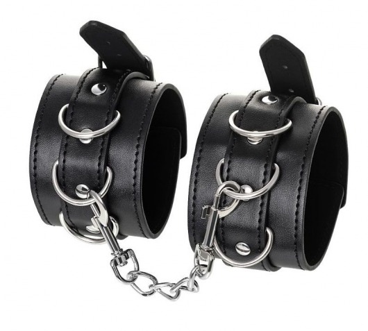 Черные оковы Anonymo из искусственной кожи - ToyFa - купить с доставкой в Черкесске