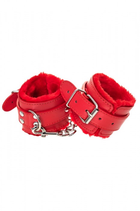 Красные наручники Anonymo из искусственной кожи - ToyFa - купить с доставкой в Черкесске