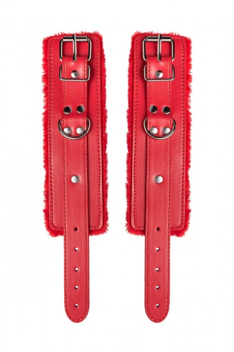 Красные наручники Anonymo из искусственной кожи - ToyFa - купить с доставкой в Черкесске