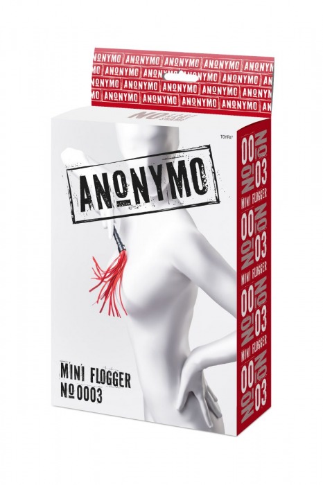 Красно-черный флоггер Anonymo - 28 см. - ToyFa - купить с доставкой в Черкесске