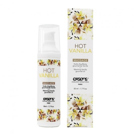 Разогревающее массажное масло с ароматом ванили Gourmet Hot Vanilla - 50 мл. - Exsens - купить с доставкой в Черкесске