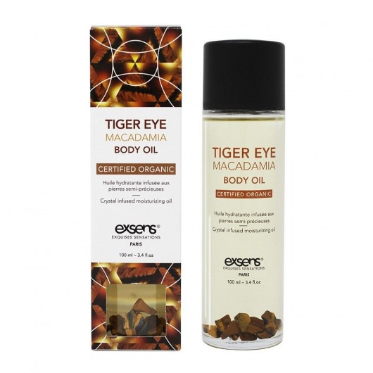 Органическое массажное масло TIGER EYE MACADAMIA - 100 мл. - Exsens - купить с доставкой в Черкесске
