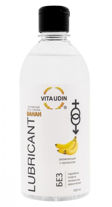 Интимный гель-смазка на водной основе VITA UDIN с ароматом банана - 500 мл. - VITA UDIN - купить с доставкой в Черкесске