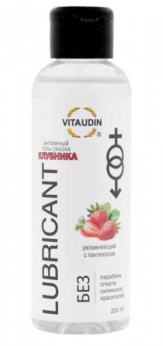 Интимный гель-смазка на водной основе VITA UDIN с ароматом клубники - 200 мл. - VITA UDIN - купить с доставкой в Черкесске