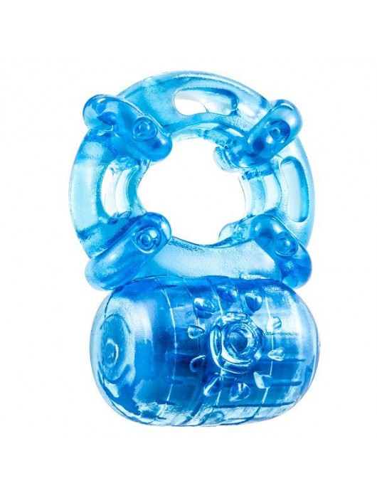 Голубое эрекционное виброкольцо Reusable 5 Function Cock Ring - Blush Novelties - в Черкесске купить с доставкой