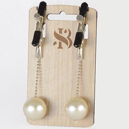 Зажимы на соски с бусинами под жемчуг Pearl - Sitabella - купить с доставкой в Черкесске