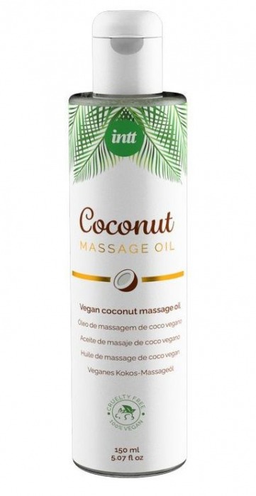 Массажное масло Vegan Coconut - 150 мл. - INTT - купить с доставкой в Черкесске